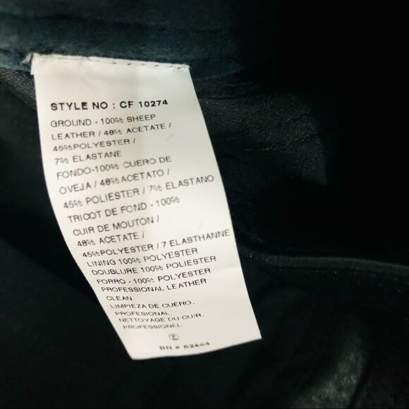 Nicole Miller Artelier Leather Pants Black 8 - Picture 9 of 9
